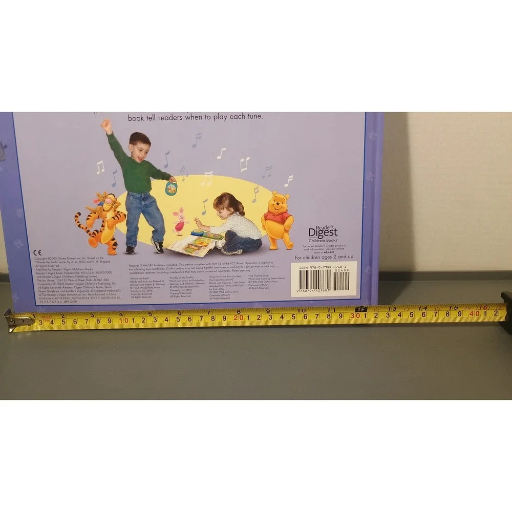 *Rare* Disney Music Player Storybook Kids Multi Winnie the Pooh 28 Tunes 4 Discs